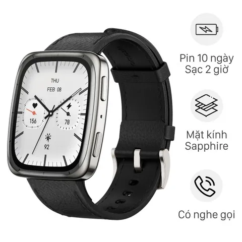 Amazfit Active 2 Square Sapphire 43.3mm dây da