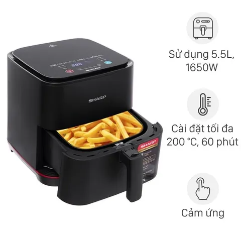 Nồi chiên không dầu Sharp 7 lít KF-AF70EV-BK