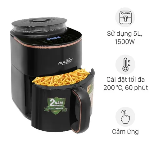 Nồi chiên không dầu kết hợp hấp Magic Eco 5 lít S05