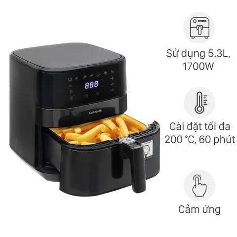 Nồi chiên không dầu Lock&Lock 5.5 lít EJF284BLK