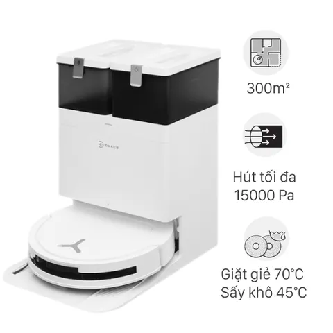Robot hút bụi lau nhà Ecovacs Deebot T50 Pro OMNI - Trắng