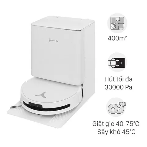 Robot hút bụi lau nhà Ecovacs Deebot T90 PRO OMNI - Trắng