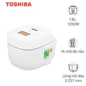 Nồi cơm áp suất cao tần Toshiba 1.8 lít RC-18VXWVN(W)