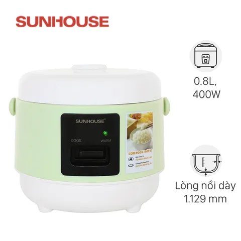 Nồi cơm nắp gài Sunhouse 0.8 lít SHD8200