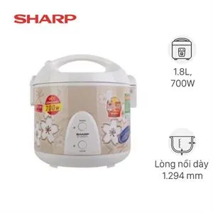Nồi cơm nắp gài Sharp 1.8 lít KS-N191ETV