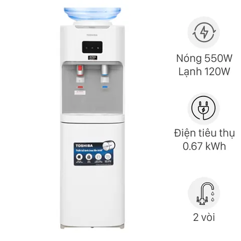 Cây nước nóng lạnh Toshiba RWF-W1664TV(W1) 670W