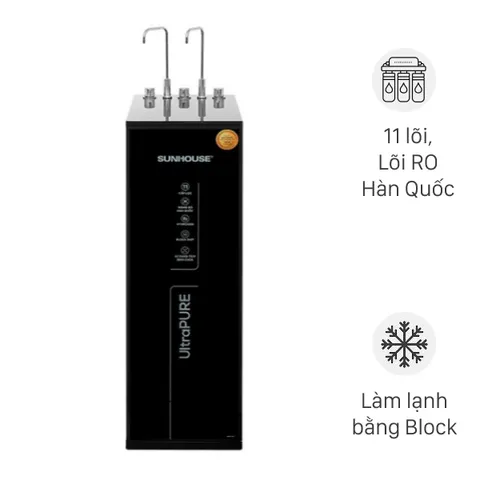 Máy lọc nước RO nóng nguội lạnh Hydrogen Sunhouse UltraPURE SHA76623KL 11 lõi