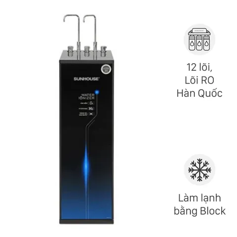 Máy lọc nước RO nóng nguội lạnh Hydrogen Sunhouse UltraX SHA76656LA 12 lõi