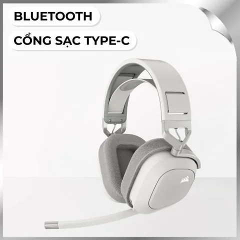 Tai nghe Bluetooth Chụp Tai Corsair HS80 MAX White/CA-9011296-AP