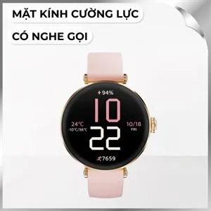 Kieslect Lady Watch Pura 40.08 mm dây silicone Vàng Hồng