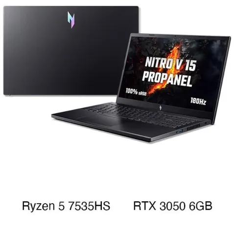 Acer Gaming Nitro ProPanel ANV15 41 R9M1 - NH.QPFSV.004 (R5 7535HS, 16GB, 512GB, RTX3050 6GB, Full HD 180Hz, Win11)
