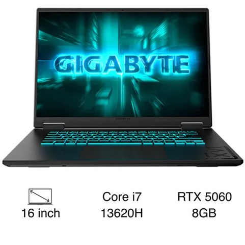 GIGABYTE Gaming A16 GA6H - GAMING-A16-CVHI3VN893SH (i7 13620H, 16GB, 512GB, RTX5060 8GB, WUXGA 165Hz, Win11)