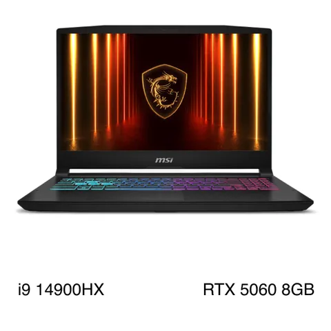 MSI Gaming Katana 15 HX B14WFK - 294VN (i9 14900HX, 16GB, 512GB, RTX 5060 8GB, QHD, 165Hz, Win11)
