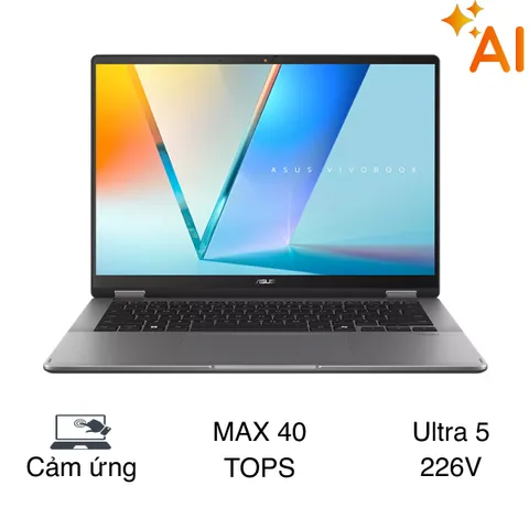 Asus Vivobook 14 Flip TP3407SA - SG349W (Ultra 5 226V, 16GB, 512GB, WUXGA OLED, Cảm ứng, Win11)
