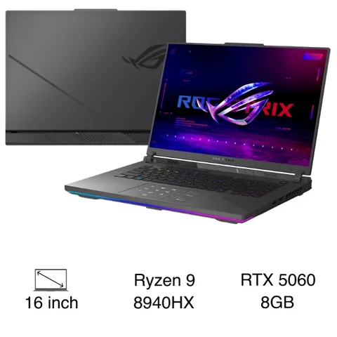 Asus Gaming ROG Strix G614PM - RV233W (R9 8940HX, 16GB, 512GB, RTX 5060 8GB, Full HD+ 165Hz, Win11)