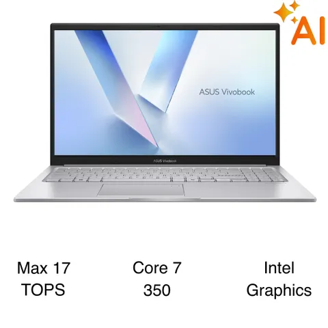 Asus Vivobook 15 X1504MA - BQ395W (Core 7 350, 16GB, 512GB, Full HD, Win11)
