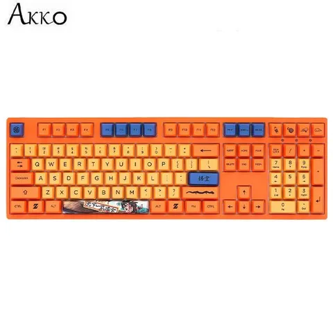 Bàn Phím Cơ Không Dây Akko 3108 RF Dragon Ball Z Cream Blue