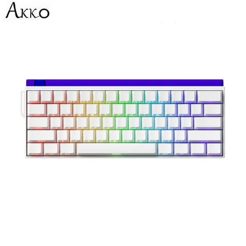 Bàn Phím Cơ Có Dây Veekos Shine60 SP White Akko Glare Magnetic Switch