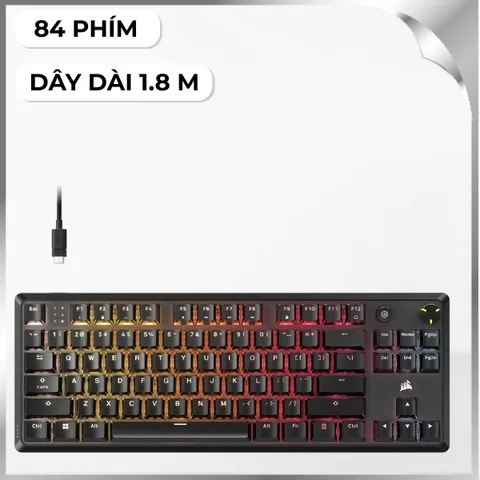 Bàn Phím Cơ Có Dây Gaming Corsair K70 CORE TKL-MLX RED-BLK RGB/CH-911911E-NA