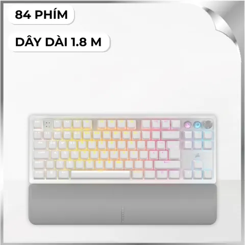 Bàn Phím Cơ Có Dây Gaming Corsair K70 PRO TKL-MGX-WHT RGB/CH-911921G-NA