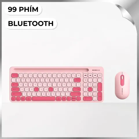 Bàn Phím Bluetooth MicroPack KM-238W - Kem