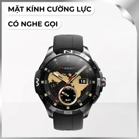 Kieslect Calling Watch Actor 46.5 mm dây silicone Đen