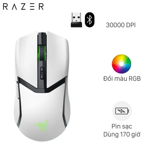 Chuột sạc Bluetooth Gaming Razer Cobra Pro White Edition