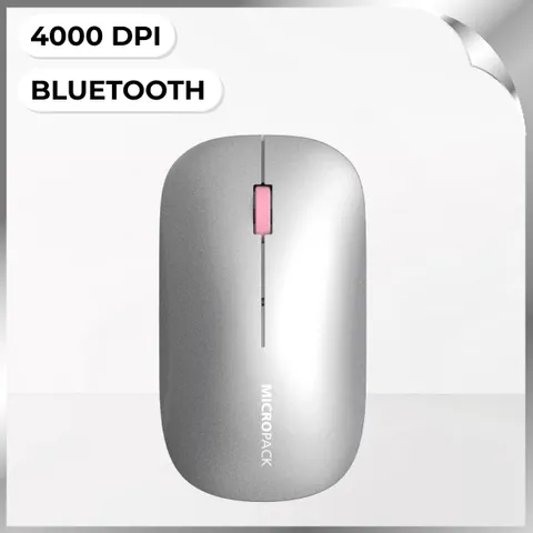 Chuột Bluetooth Silent MicroPack ML-203W - Xám