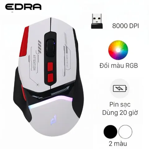 Chuột sạc Không dây EDRA EM631W