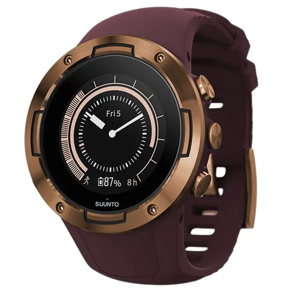 Đồng hồ thông minh Suunto 5 dây silicone đỏ