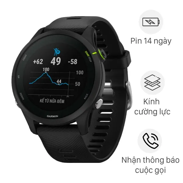 Đồng hồ thông minh Garmin Forerunner 255 Music 45.6mm