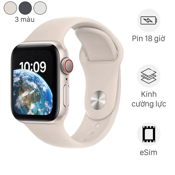 Apple Watch SE 2022 GPS + Cellular 40mm viền nhôm dây thể thao