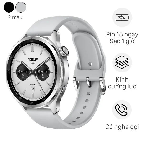 Xiaomi Watch S4 47mm dây silicone Bạc