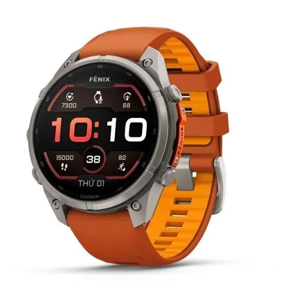 Garmin Fenix 9 Pro Sapphire 47mm viền Titanium dây da