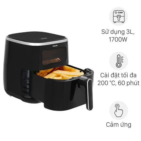 Nồi chiên không dầu Philips 5.6 lít HD9257/80