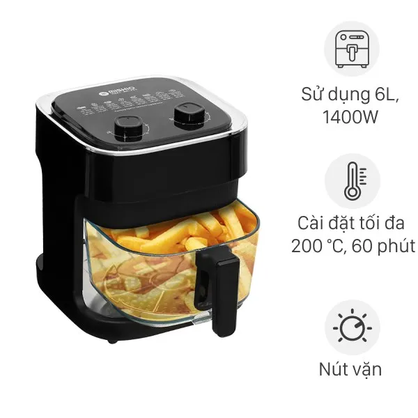 Nồi chiên không dầu Mishio 7 lít MK373
