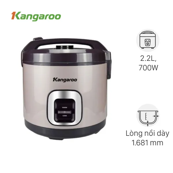 Nồi cơm nắp gài Kangaro 2.2 lít KGRC22M5G