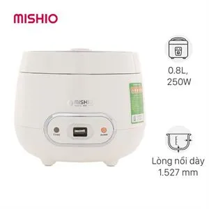 Nồi cơm nắp gài Mishio 0.8 lít MK-233 - Kem