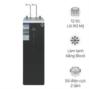 Máy lọc nước RO nóng nguội lạnh Hydrogen ion kiềm Hòa Phát HPA886 12 lõi