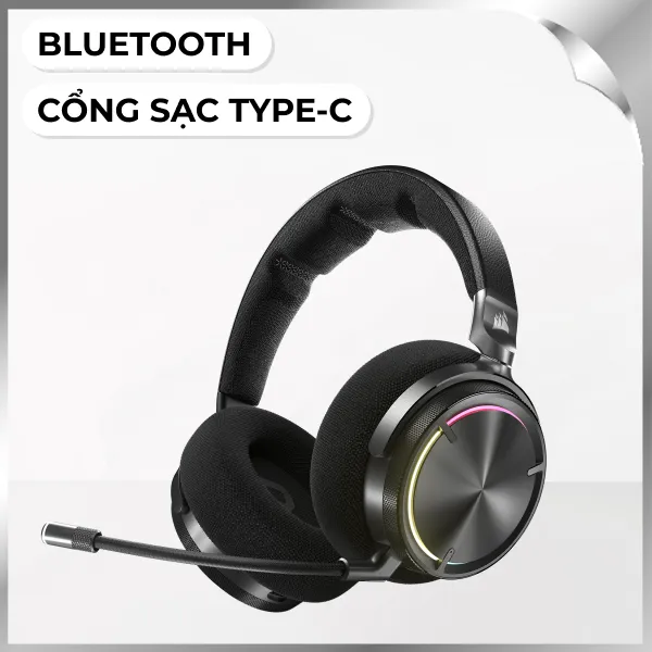Tai nghe Bluetooth Chụp Tai Corsair Virtuoso MAX Carbon/CA-9011372-WW
