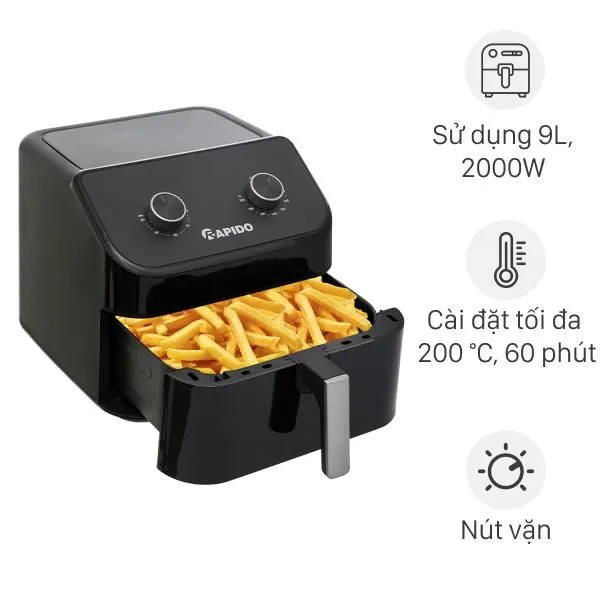 Nồi chiên không dầu Rapido 9 lít RAF-9.0M