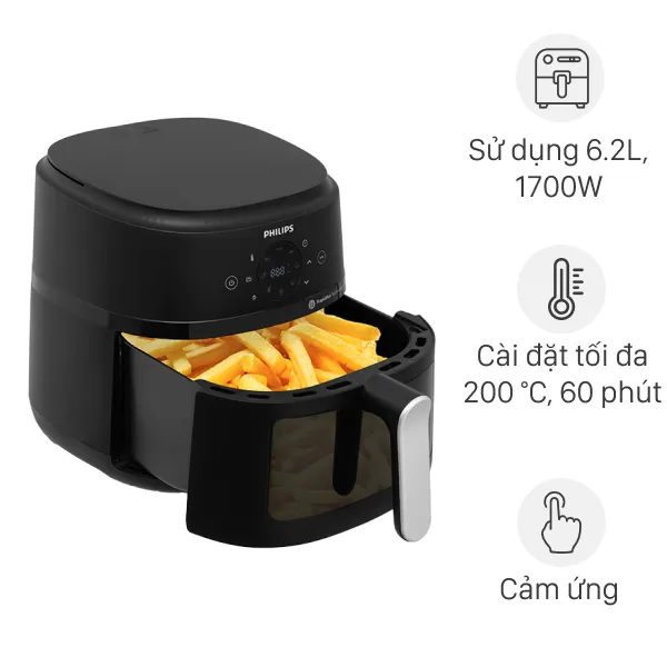Nồi chiên không dầu Philips 6.2 lít NA231/00
