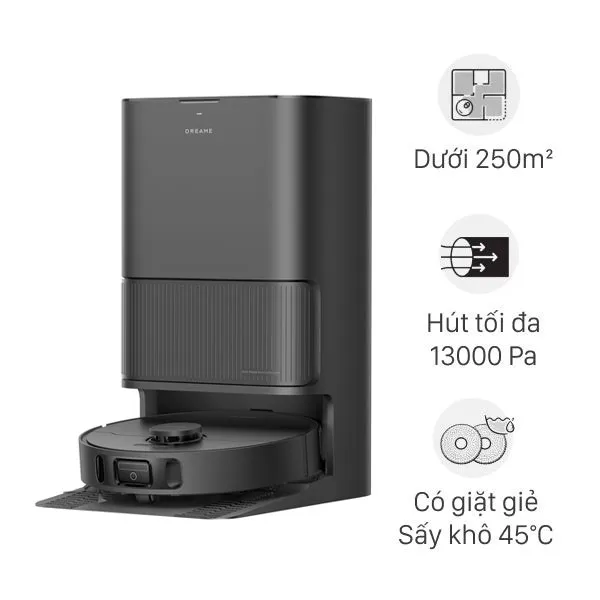 Robot hút bụi lau nhà Dreame D20 Ultra Đen