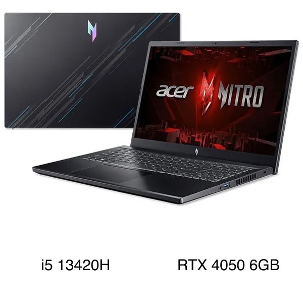 Acer Gaming Nitro V ANV15 51 55CA - NH.QN8SV.004 (i5 13420H, 16GB, 512GB, RTX 4050 6GB, Full HD 144Hz, Win11)