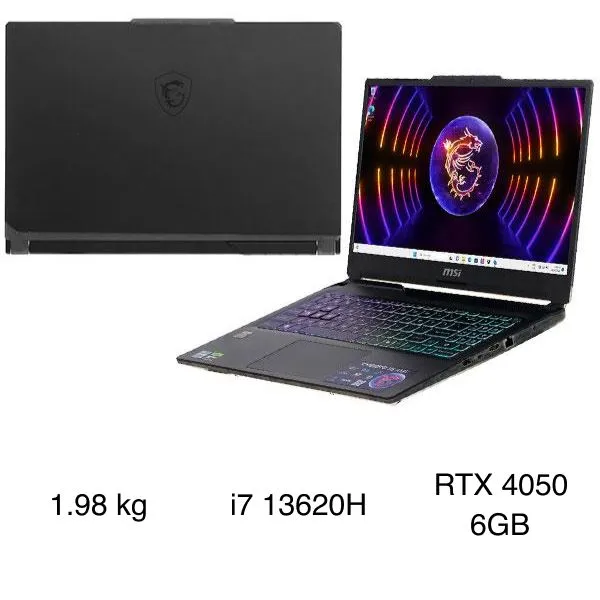 MSI Gaming Cyborg 15 A13VEK - 1423VN (i7 13620H, 16GB, 512GB, RTX 4050 6GB, Full HD 144Hz, Win11)
