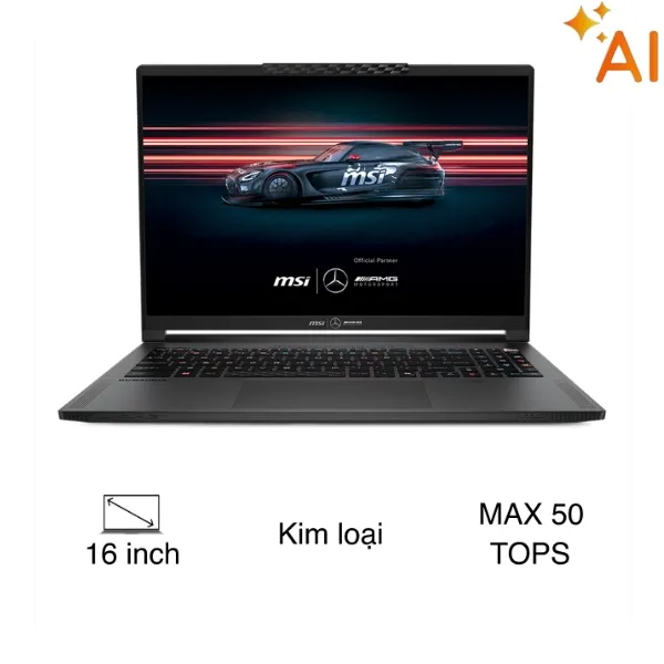 MSI Gaming Stealth A16 Mercedes AMG AI+ A3XWGG - 032VN (R9 AI HX 370, 32GB, 2TB, RTX 5070 8GB, QHD+ OLED 240Hz, Win11)