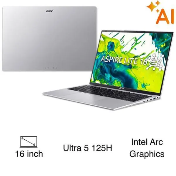 Acer Aspire Lite 16 AI AL16 71P 5674 - NX.D4XSV.001 (Ultra 5 125H, 16GB, 512GB, Full HD+, Win11)