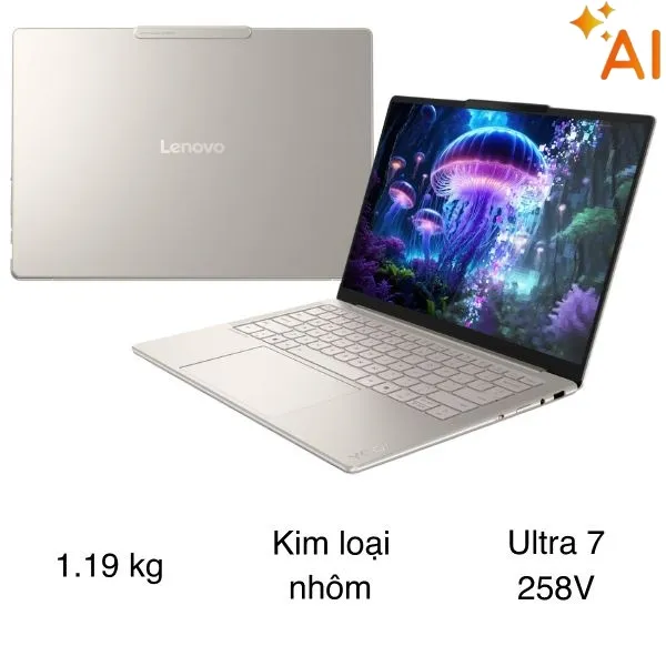 Lenovo Yoga Slim 7 OLED 14ILL10 - 83JX0081VN (Ultra 7 258V, 32GB, 1TB, 2.8K OLED 120Hz, OfficeH24, Win11)