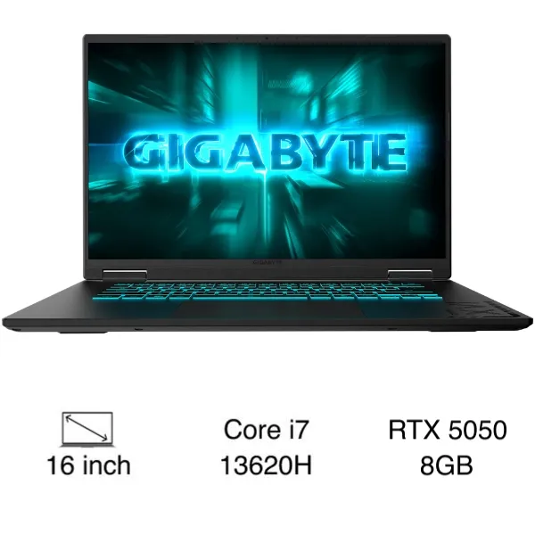 GIGABYTE Gaming A16 GA6H - GAMING-A16-CTHI3VN893SH (i7 13620H, 16GB, 512GB, RTX 5050 8GB, WUXGA 165Hz, Win11)