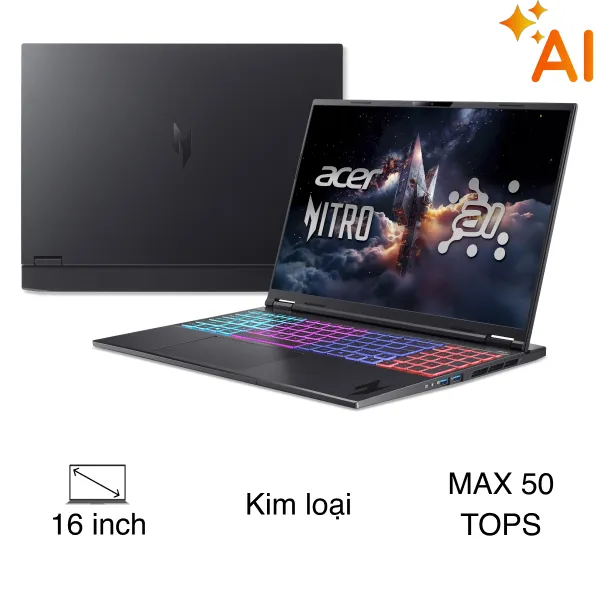 Acer Gaming Nitro ProPanel AN16S 61 R193 - NH.QXTSV.001 (R9 AI 365, 16GB, 512GB, RTX 5070 8GB, 2K+ 180Hz, Win11)